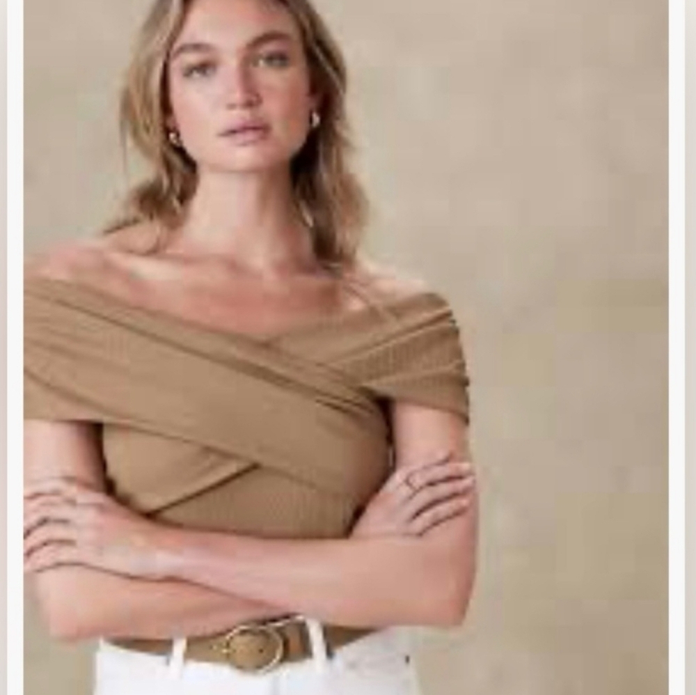 Banana Republic Ribbed Wrap Top XXL Nwt New